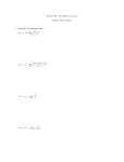 Math 0120 - Business Calculus Sample Final Exam 1. Evaluate the