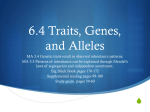 6.4 Traits, Genes, and Alleles