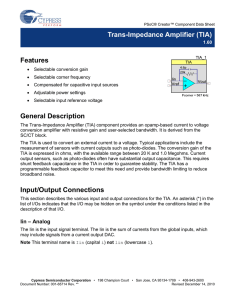 Trans-Impedance Amplifier (TIA)