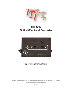 TIA-4000 Optical/Electrical Converter