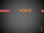 Voice is a grammatical category which makes possible to view the