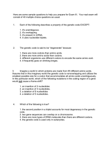 Biology 303 EXAM III