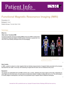 Functional Magnetic Resonance Imaging (fMRI)