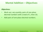 Mental Addition – Direct Teaching
