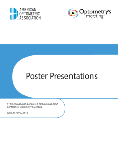Poster Presentations - American Optometric Association
