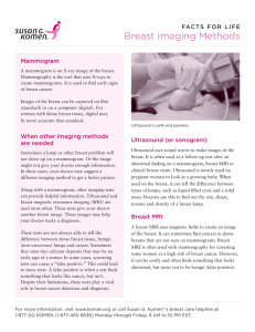 Breast Imaging Methods - Susan G Komen® Chattanooga
