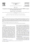 Antagonists and agonists at the glycine site of the NMDA receptor for