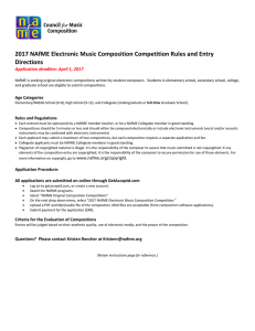 2017 Electronic Music Composition Competition Rules and Entry