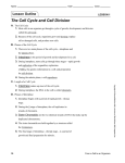 The Cell Cycle and Cell Division
