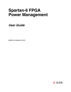 Xilinx UG394 Spartan-6 FPGA Power Management User Guide