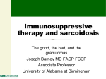Immunosuppressive therapy and sarcoidosis