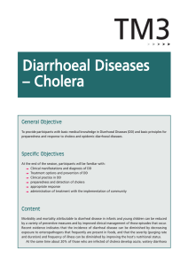 Diarrhoeal Diseases – Cholera