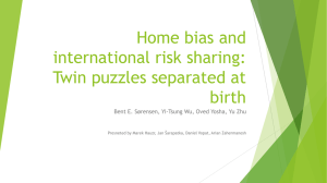 Home bias and international risk sharing