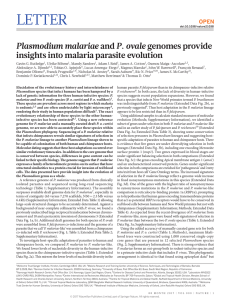 Plasmodium malariae and P. ovale genomes provide insights into
