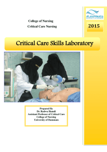 Critical Care Skills Laboratory
