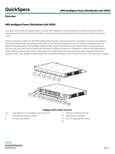 HPE Intelligent Power Distribution Unit (PDU)