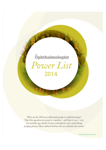 Who are the 100 most influential people in ophthalmology?