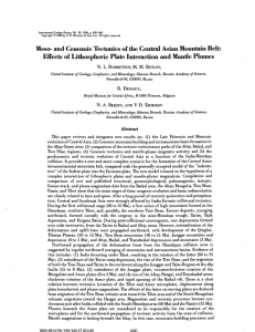 Meso- and Cenozoic Tectonics of the Central Asian Mountain Belt