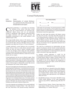 Corneal pachymetry.indd - San Luis Obispo Eye Associates