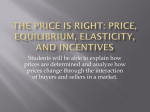 The price is right: price, equilibrium, elasticity, and incentives