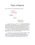 (1) The Parts of Speech