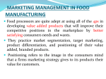 marketing management in food manufacturing