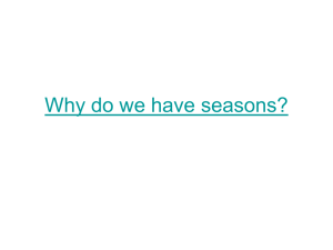 Why do we have seasons?