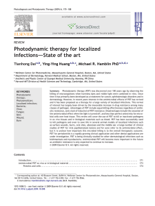 Photodynamic therapy for localized infections—–State of the art