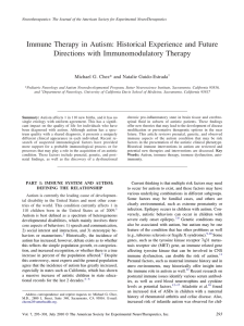 Immune Therapy in Autism: Historical Experience and Future