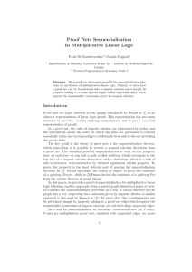 Proof Nets Sequentialisation In Multiplicative Linear Logic
