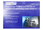 Dual Energy Imaging and the use of MOSFETs in