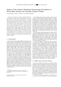 Impact of the Atlantic Meridional Overturning Circulation on Ocean