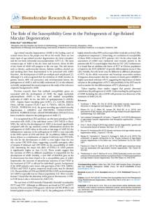 The Role of the Susceptibility Gene in the Pathogenesis of Age