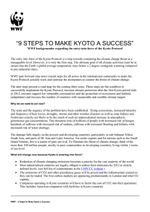 Nine Steps to Make Kyoto a Success