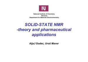 SOLID-STATE NMR - National Institute of Chemistry