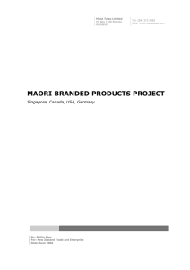 maori branded products project