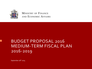 budget proposal 2016 medium-term fiscal plan 2016-2019