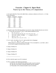 Exercises Warm Up to the Theory of Computation