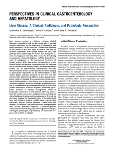 Liver Masses: A Clinical, Radiologic, and Pathologic
