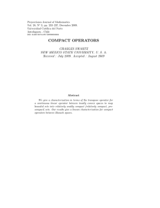compact operators - Revistas académicas, Universidad Católica del