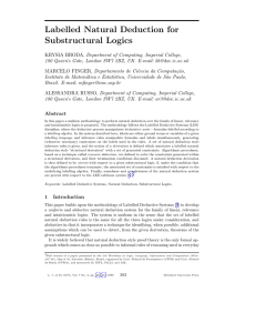 Labelled Natural Deduction for Substructural Logics - IME-USP