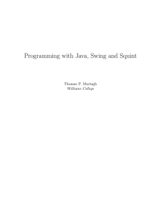 Programming with Java, Swing and Squint