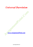 Universal Darwinism www.AssignmentPoint.com Universal