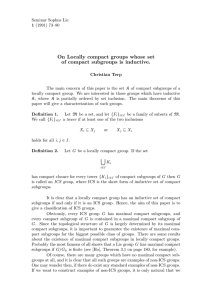 On Locally compact groups whose set of compact subgroups is