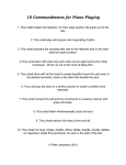 10 Commandments for Piano Playing