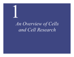An Overview of Cells and Cell Research