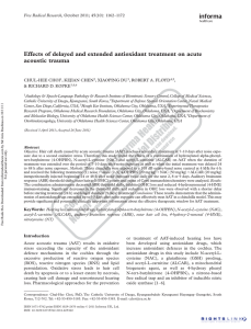 Effects of delayed and extended antioxidant treatment on acute