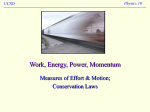 Work, Energy, Power, Momentum - ICP