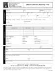 Clinical Laboratory Reporting Form