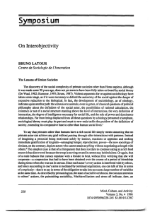 On Interobjectivity.